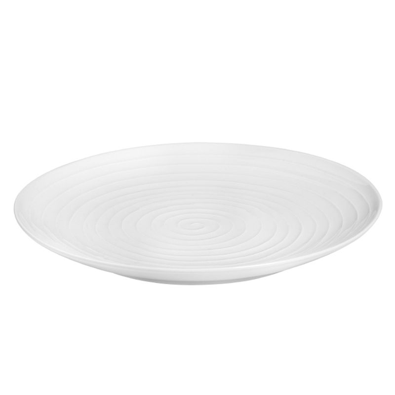 Blond middagstallerk 28cm stripes