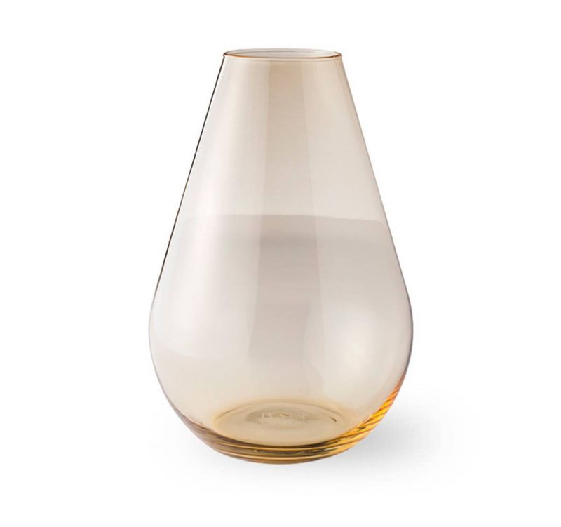 Falla vase gul/klar 25cm